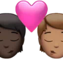 Kiss: Person, Person, Dark Skin Tone, Medium Skin Tone