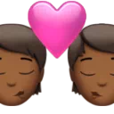Kiss: Person, Person, Medium-Dark Skin Tone