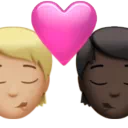 Kiss: Person, Person, Medium-Light Skin Tone, Dark Skin Tone
