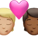 Kiss: Person, Person, Medium-Light Skin Tone, Medium-Dark Skin Tone
