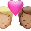 Kiss: Person, Person, Medium-Light Skin Tone, Medium Skin Tone