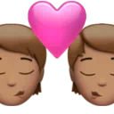 Kiss: Person, Person, Medium Skin Tone