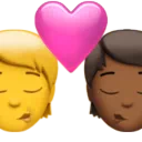 Kiss: Person, Person, No Skin Tone, Medium-Dark Skin Tone