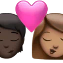 Kiss: Person, Woman, Dark Skin Tone, Medium Skin Tone