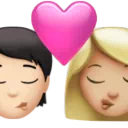 Kiss: Person, Woman, Light Skin Tone, Medium-Light Skin Tone