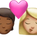 Kiss: Person, Woman, Medium-Dark Skin Tone, Medium-Light Skin Tone