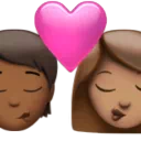 Kiss: Person, Woman, Medium-Dark Skin Tone, Medium Skin Tone