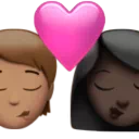 Kiss: Person, Woman, Medium Skin Tone, Dark Skin Tone