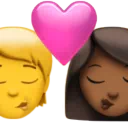 Kiss: Person, Woman, No Skin Tone, Medium-Dark Skin Tone
