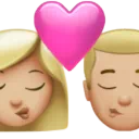 Kiss: Woman, Man, Medium-Light Skin Tone