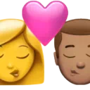 Kiss - Woman: No Skin Tone, Man: Medium Skin Tone