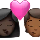 Kiss: Woman, Person, Dark Skin Tone, Medium-Dark Skin Tone