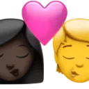 Kiss: Woman, Person, Dark Skin Tone, No Skin Tone