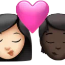 Kiss: Woman, Person, Light Skin Tone, Dark Skin Tone