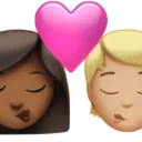 Kiss: Woman, Person, Medium-Dark Skin Tone, Medium-Light Skin Tone