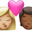 Kiss: Woman, Person, Medium-Light Skin Tone, Medium-Dark Skin Tone