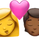 Kiss: Woman, Person, No Skin Tone, Medium-Dark Skin Tone