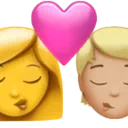 Kiss: Woman, Person, No Skin Tone, Medium-Light Skin Tone