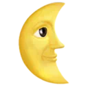 Last Quarter Moon with Face