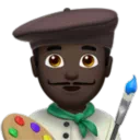 Man Artist: Dark Skin Tone