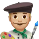 Man Artist: Medium-Light Skin Tone