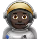 Man Astronaut: Dark Skin Tone