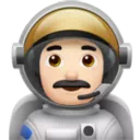 Man Astronaut: Light Skin Tone