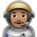 Man Astronaut: Medium Skin Tone