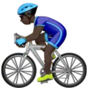 Man Biking: Dark Skin Tone