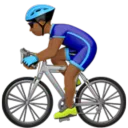 Man Biking: Medium-Dark Skin Tone