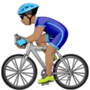 Man Biking: Medium Skin Tone