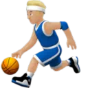 Man Bouncing Ball: Medium-Light Skin Tone