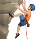 Man Climbing: Light Skin Tone