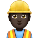 Man Construction Worker: Dark Skin Tone