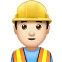Man Construction Worker: Light Skin Tone