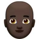 Man: Dark Skin Tone, Bald