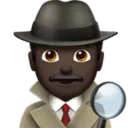 Man Detective: Dark Skin Tone