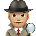 Man Detective: Medium-Light Skin Tone