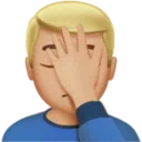 Man Facepalming: Medium-Light Skin Tone
