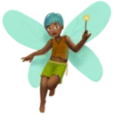 Man Fairy: Medium-Dark Skin Tone