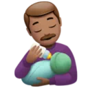 Man Feeding Baby: Medium Skin Tone