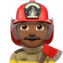Man Firefighter: Medium-Dark Skin Tone