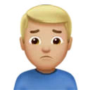 Man Frowning: Medium-Light Skin Tone