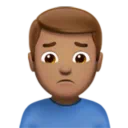 Man Frowning: Medium Skin Tone