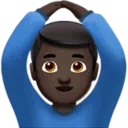Man Gesturing OK: Dark Skin Tone