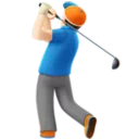Man Golfing: Light Skin Tone