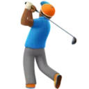 Man Golfing: Medium-Dark Skin Tone