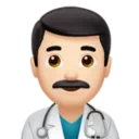 Man Health Worker: Light Skin Tone
