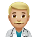 Man Health Worker: Medium-Light Skin Tone