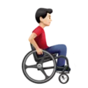 Man in Manual Wheelchair Facing Right: Light Skin Tone